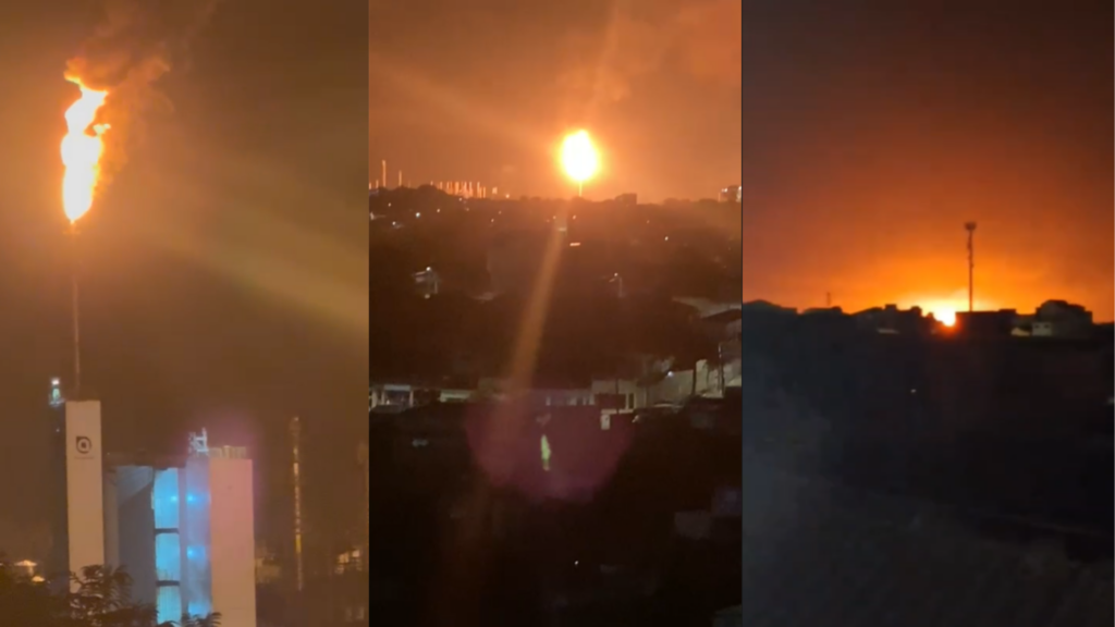 Incêndio e explosão atingem polo petroquímico em Santo André