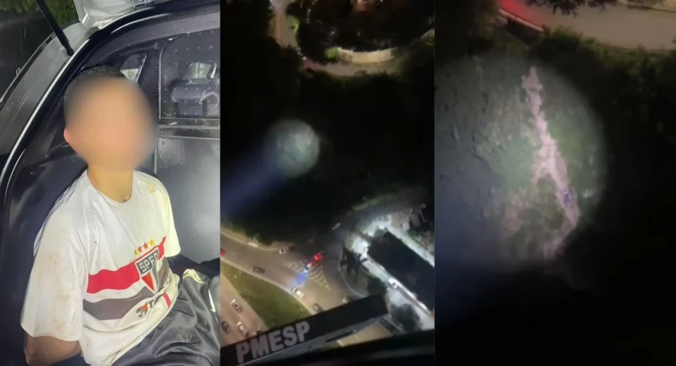 Gangue 'quebra-vidro': helicóptero da PM captura suspeito rapidamente