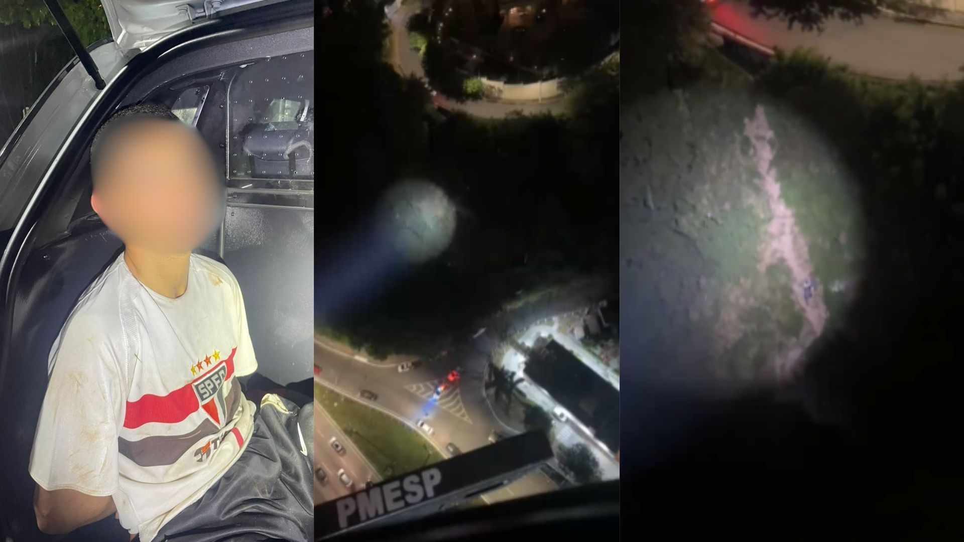 Gangue 'quebra-vidro': helicóptero da PM captura suspeito rapidamente