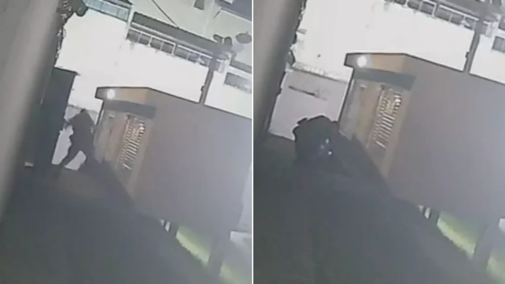 Imagens mostram momento em que PM é baleado em Santo André