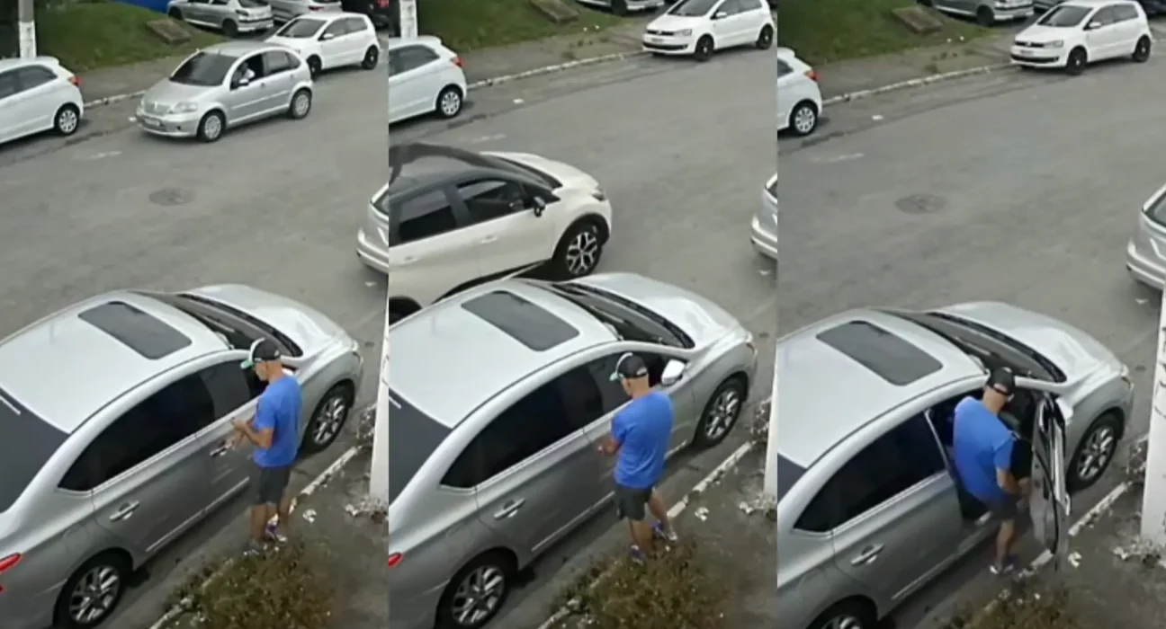 Homem furta carro em plena luz do dia e causa susto na zona Leste