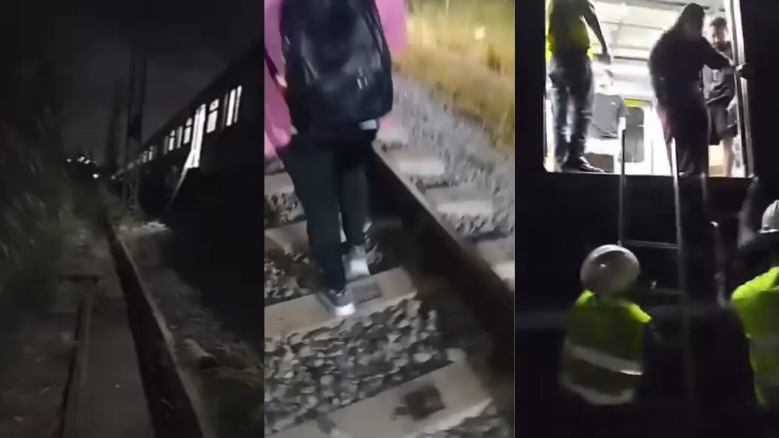 Passageiros andam sob trilho após falha em trem da Linha 9-Esmeralda