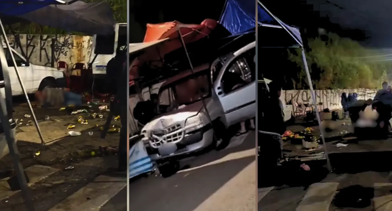 Carro perde o controle, atropela sete pessoas em São Paulo