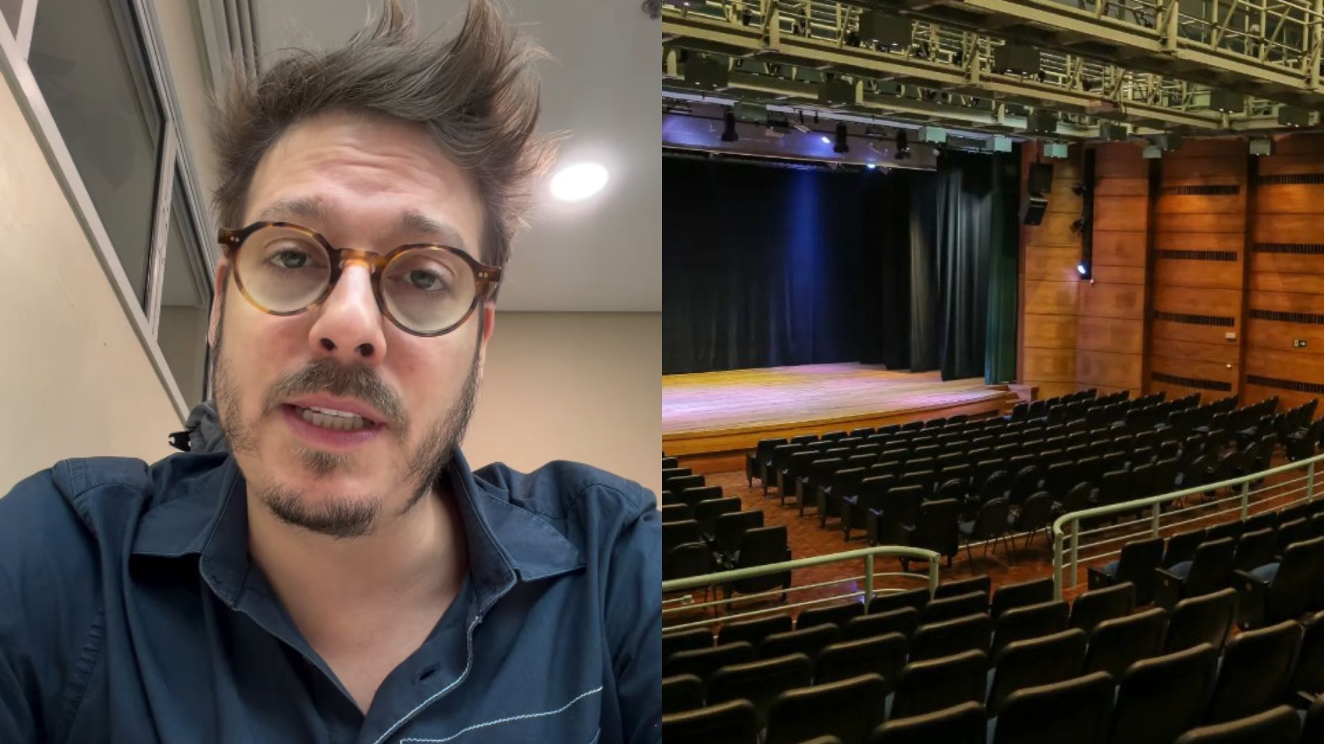 Técnica cai e fica ferida durante show de Fábio Porchat em SP