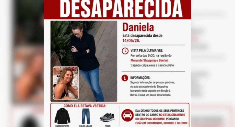 Mulher desaparece após treino em academia no Shopping Morumbi