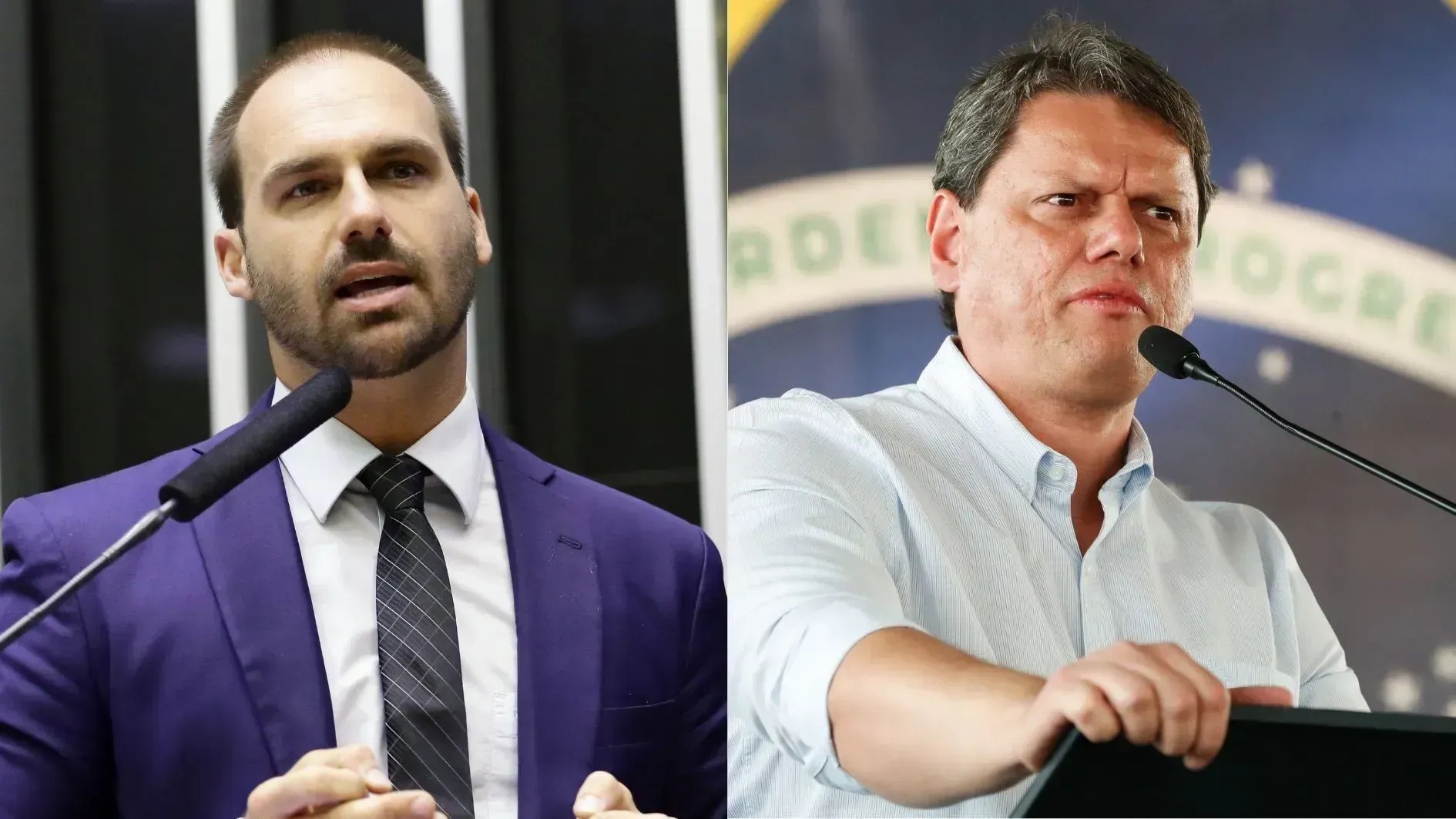 Com Eduardo Bolsonaro “ficha suja”, chapa de Tarcísio poderá mudar