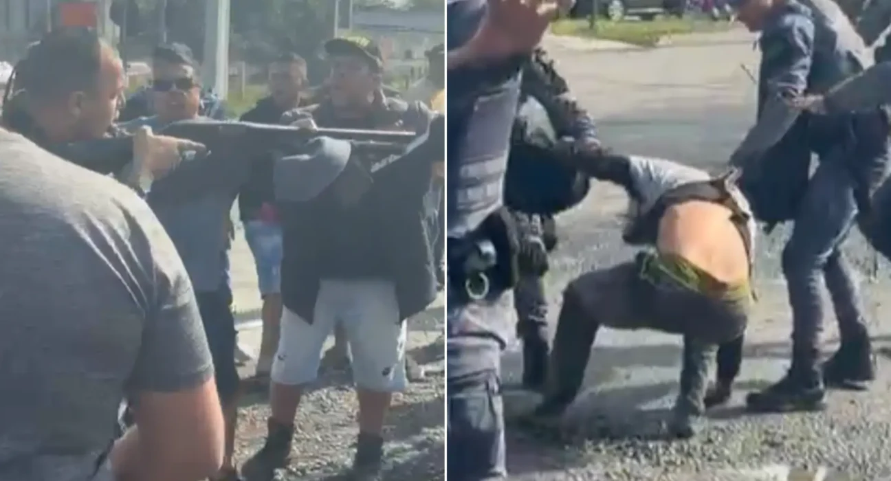 PMs e caminhoneiros enfrentam tensões em greve no litoral de SP