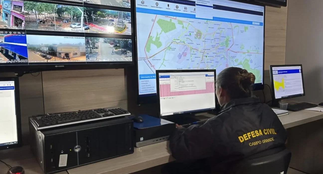 Defesa Civil emite alerta para ventos em Campo Grande (MT) hoje