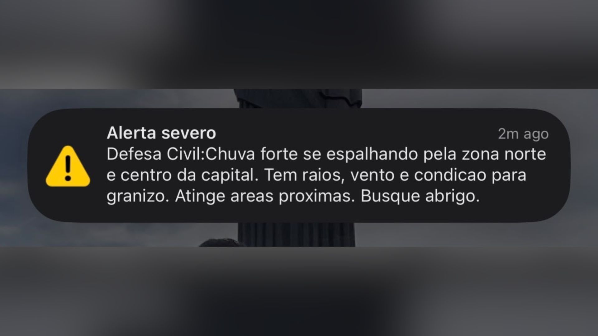 Defesa Civil emite alerta severo para chuva forte em SP hoje