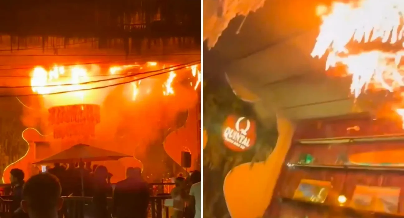 Incêndio de grandes proporções atinge bar na Barra da Tijuca: saiba mais