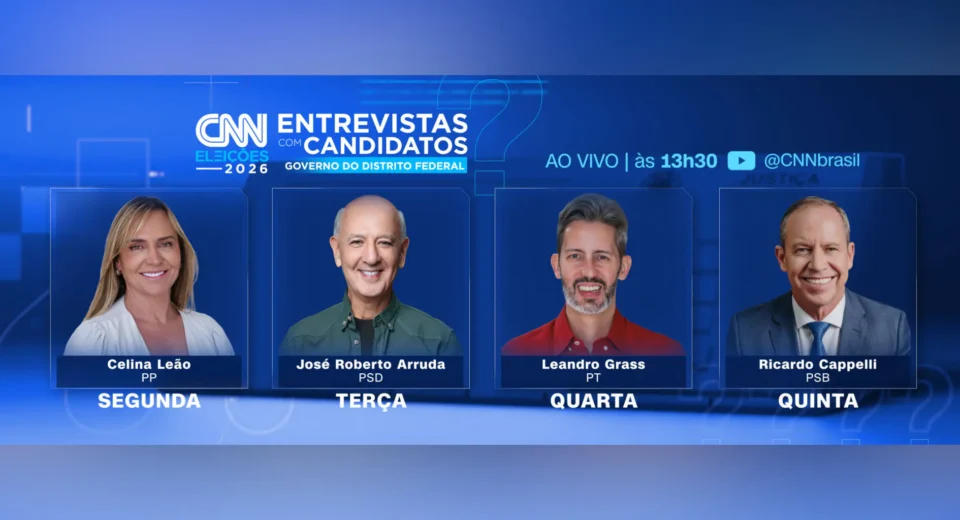 CNN Brasil começa série de sabatinas com candidatos ao DF