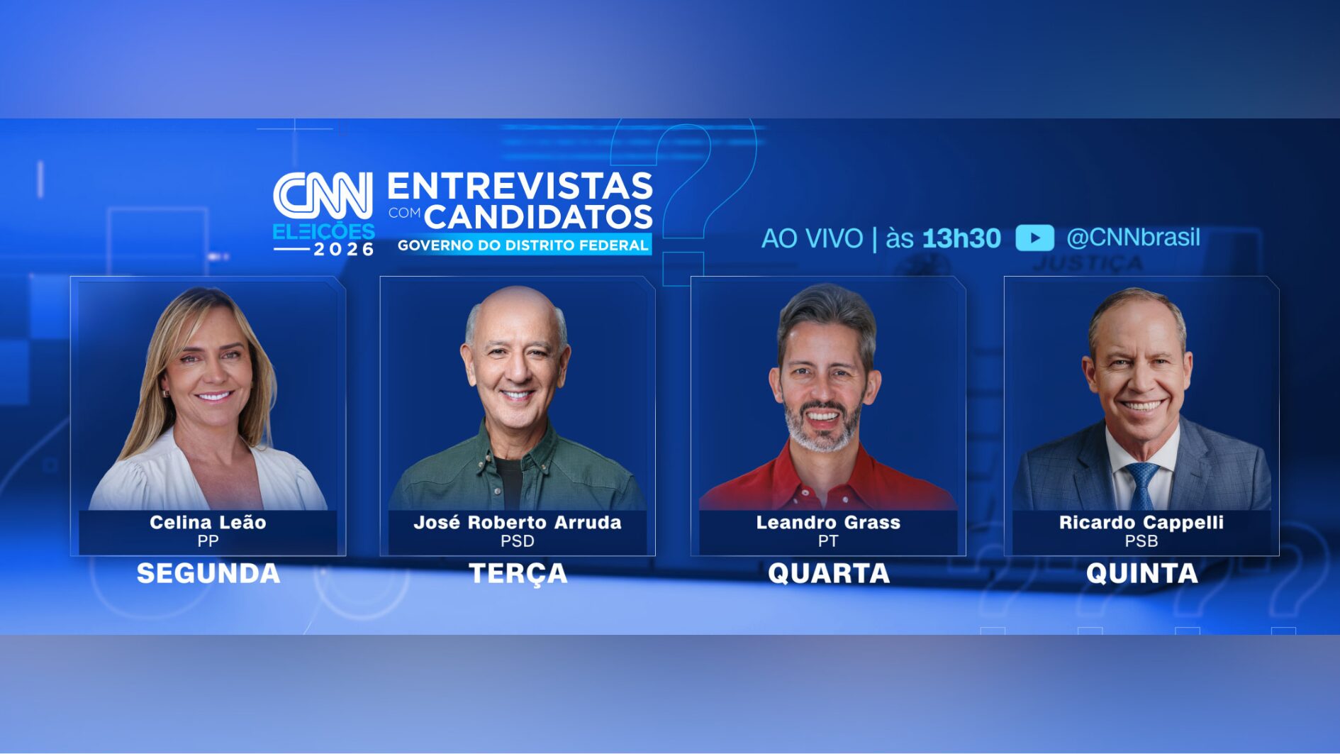 CNN Brasil começa série de sabatinas com candidatos ao DF