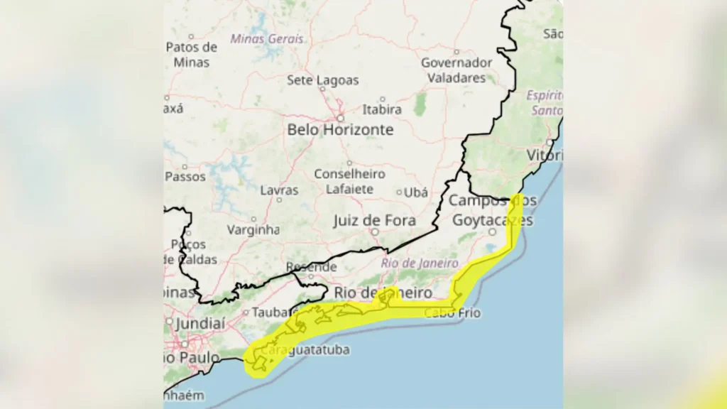 Rio de Janeiro volta a ter alerta para ventos de até 76 km/h