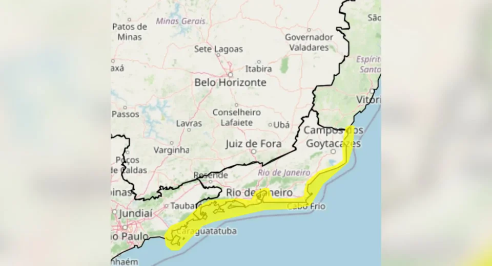 Rio de Janeiro volta a ter alerta para ventos de até 76 km/h