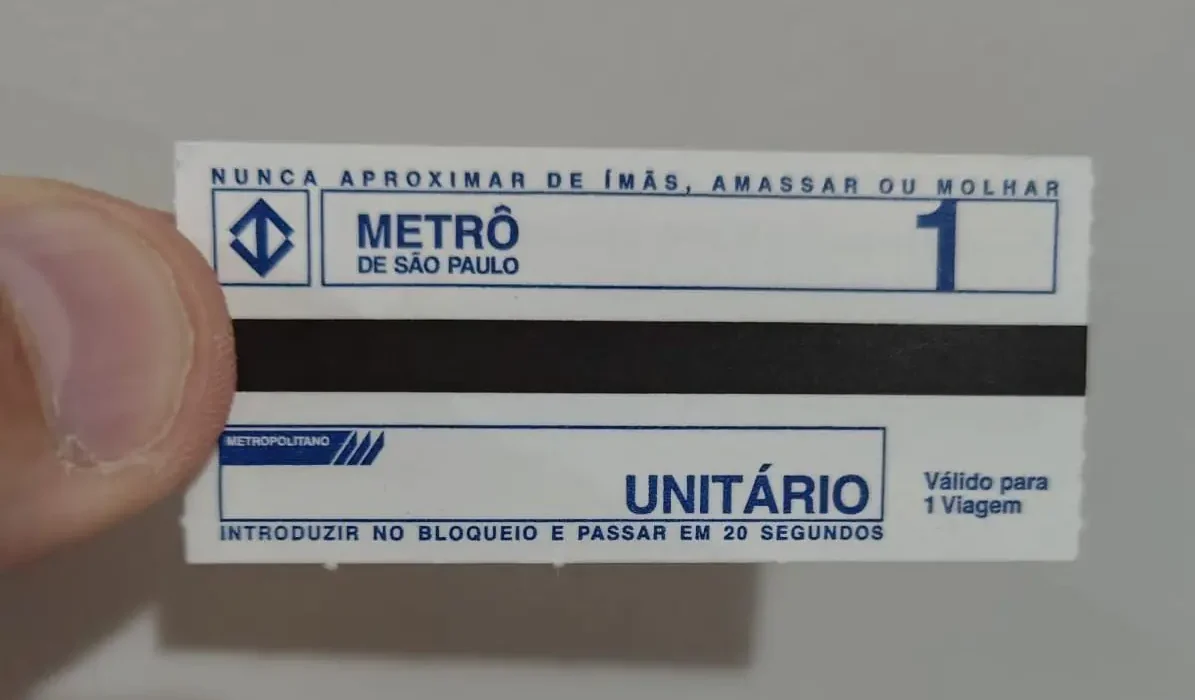 Bilhetes magnéticos tipo Edmonson não serão mais aceitos no Metrô