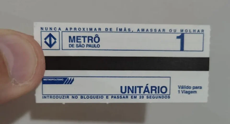 Bilhetes magnéticos tipo Edmonson não serão mais aceitos no Metrô