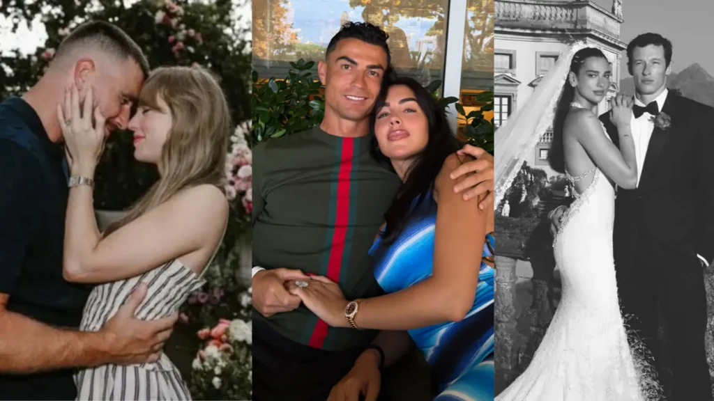 Dua Lipa, CR7, Zendaya: casais famosos que se casaram em 2026