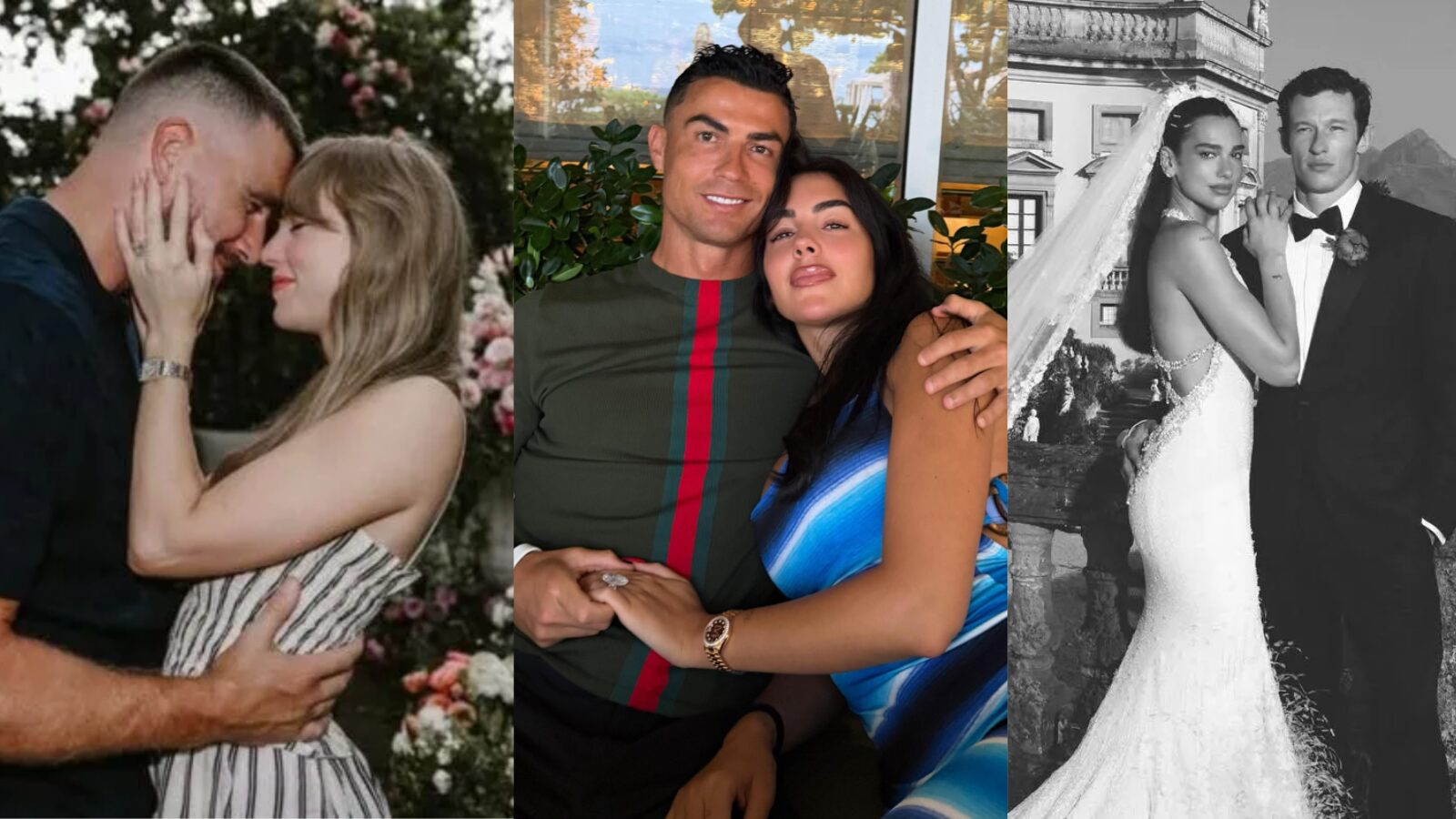 Dua Lipa, CR7, Zendaya: casais famosos que se casaram em 2026