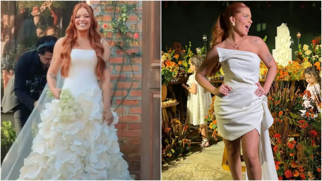 Viih Tube usa dois vestidos em casamento: detalhe fofo encantador