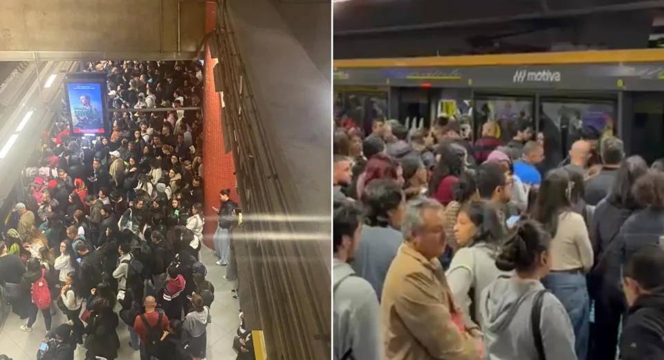 Plataformas ficam lotadas após falha na Linha 4-Amarela em SP