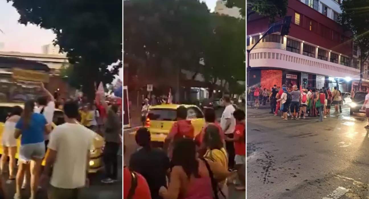 Motorista é preso após atropelar manifestante em BH