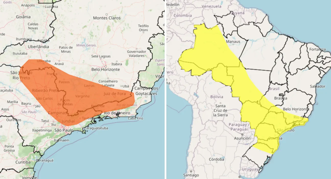 Inmet emite alertas para tempestades em doze estados hoje